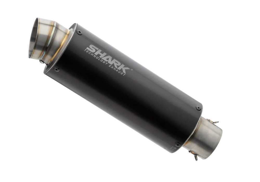 SHARK EXHAUST SRC 4 alluminio elossato nero