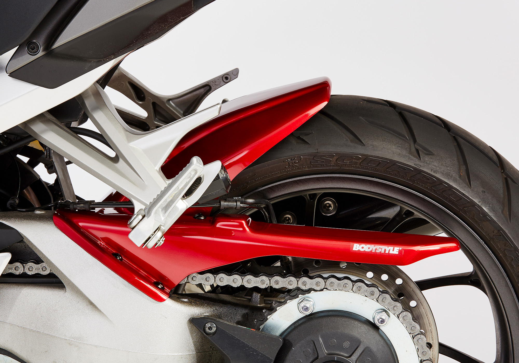 BODYSTYLE rear hugger ABS plastics red, red