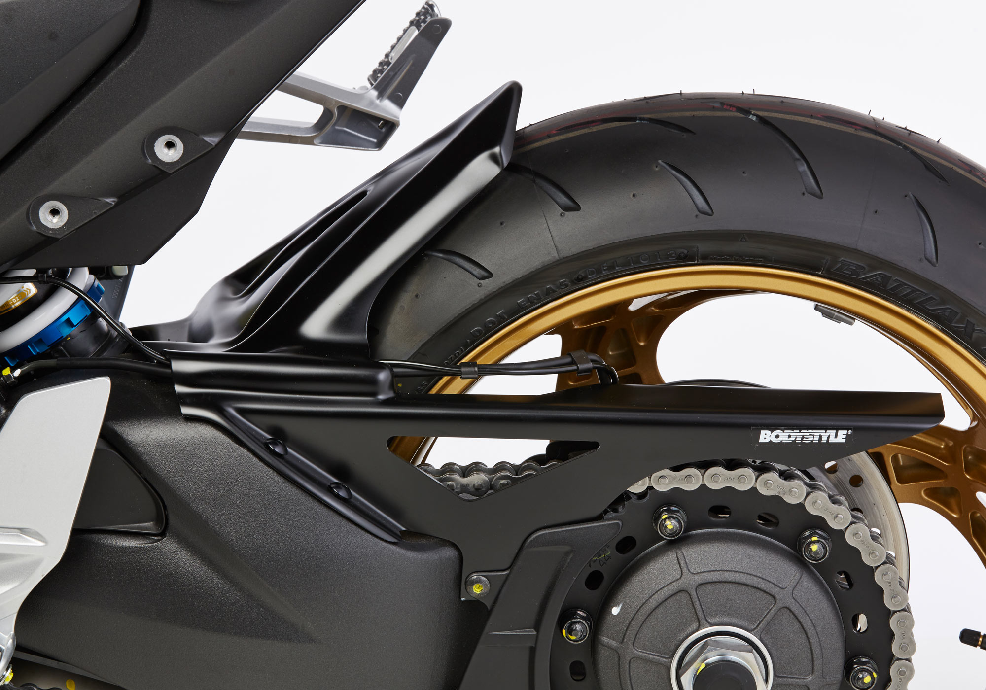 BODYSTYLE rear hugger ABS plastics matt black, black