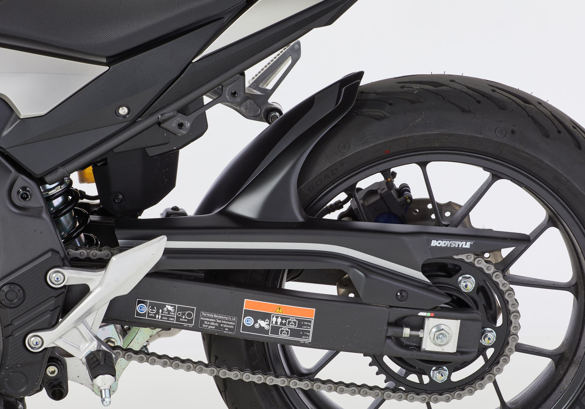 BODYSTYLE rear hugger ABS plastics matt black, black