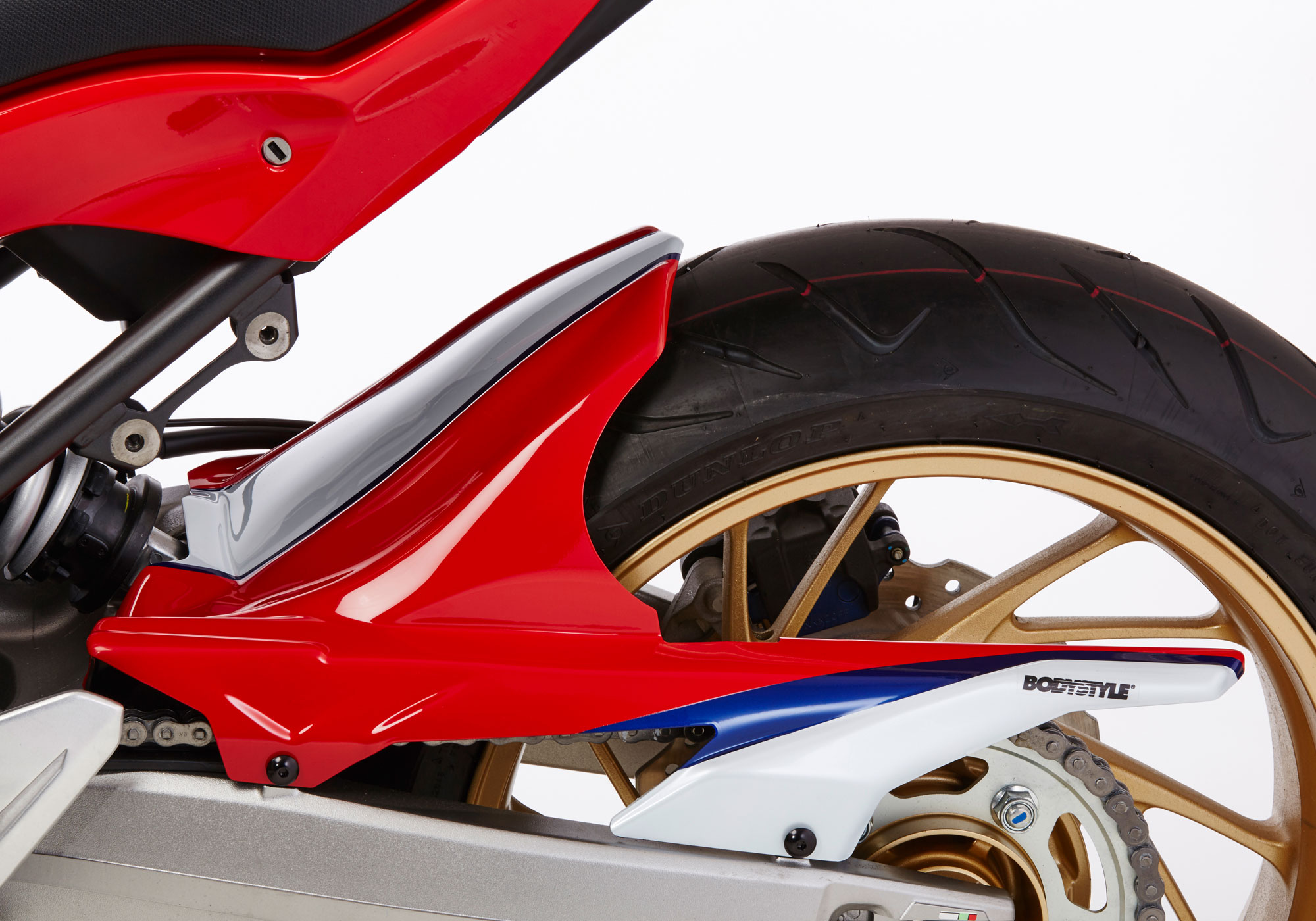 BODYSTYLE rear hugger ABS plastics red, red