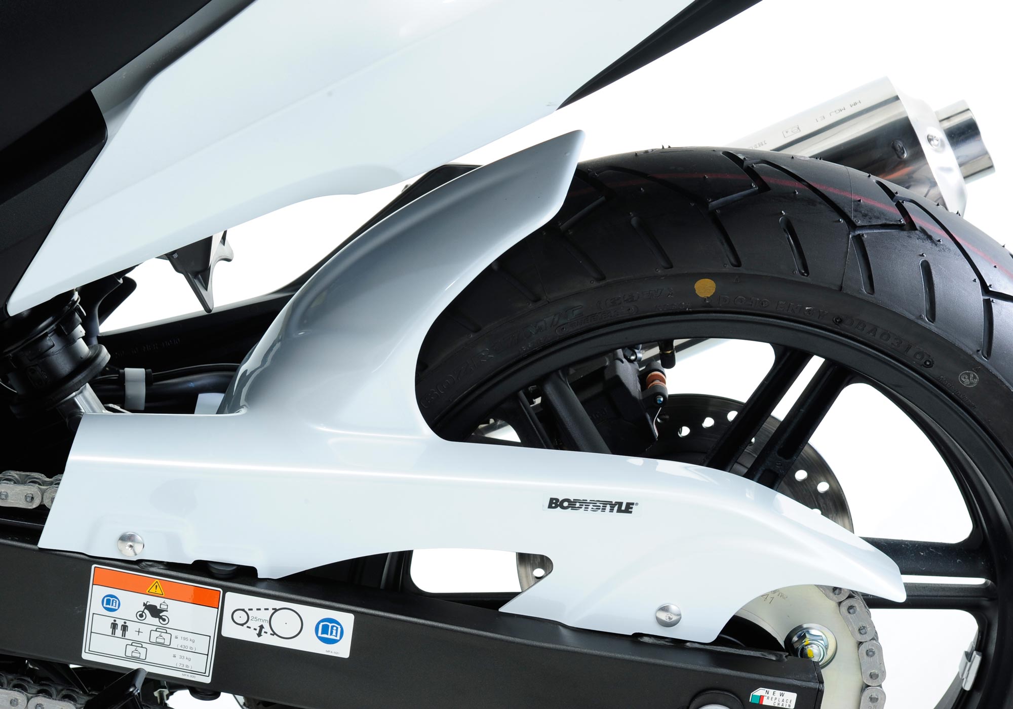 BODYSTYLE rear hugger ABS plastics black, black