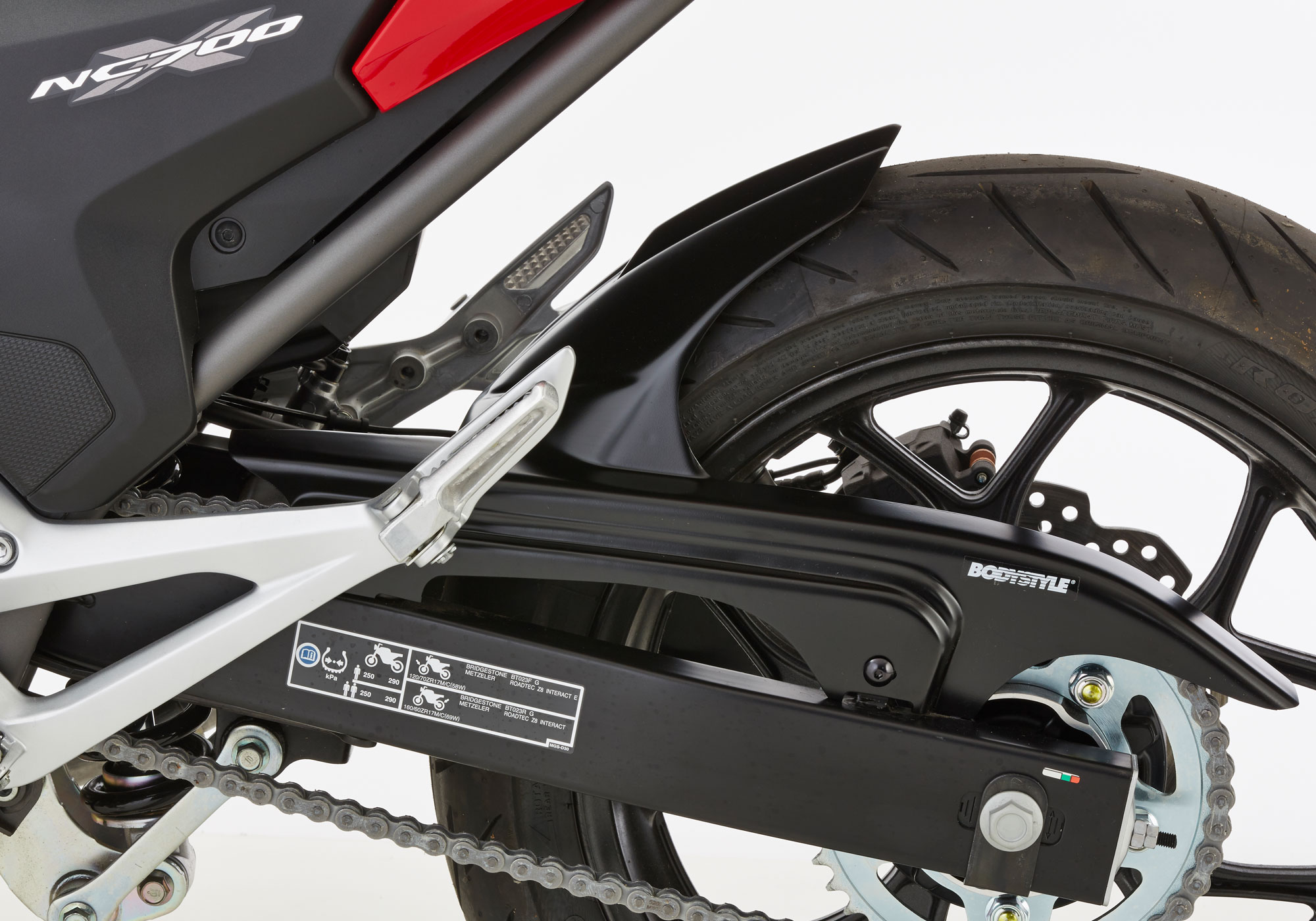 BODYSTYLE rear hugger ABS plastics matt black, black