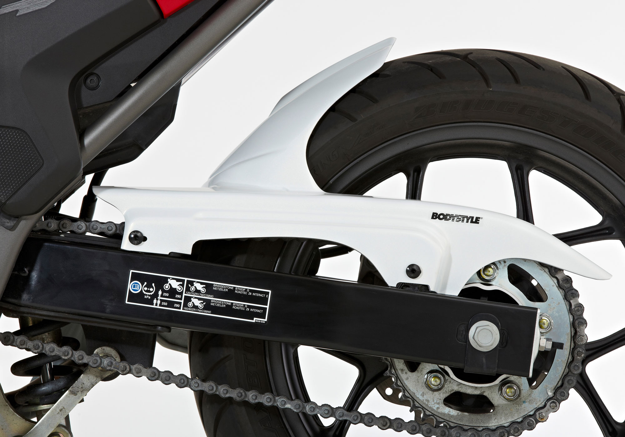 BODYSTYLE rear hugger ABS plastics black, black