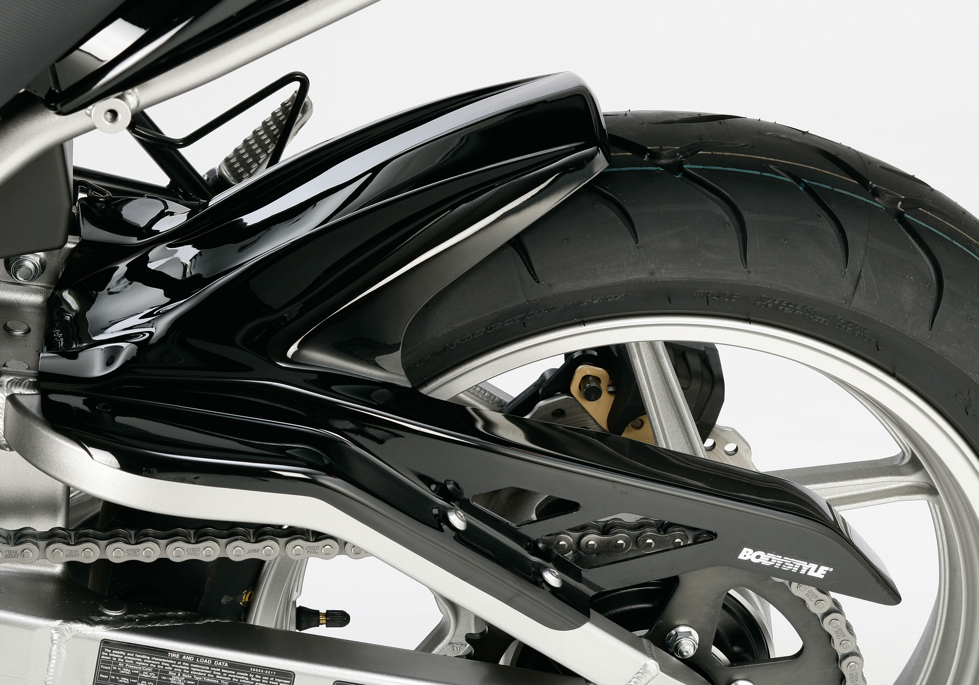 BODYSTYLE rear hugger ABS plastics black, black