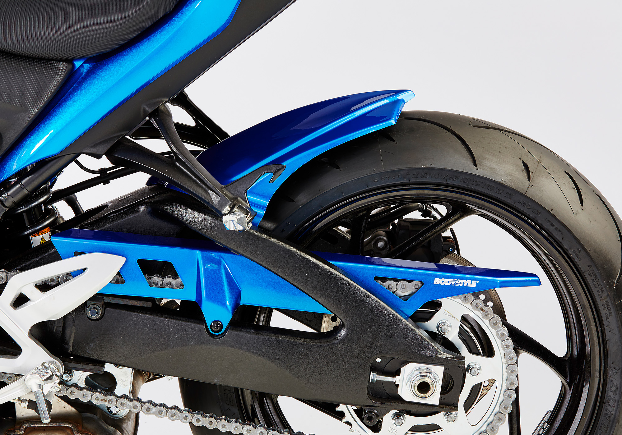BODYSTYLE rear hugger ABS plastics blue, blue