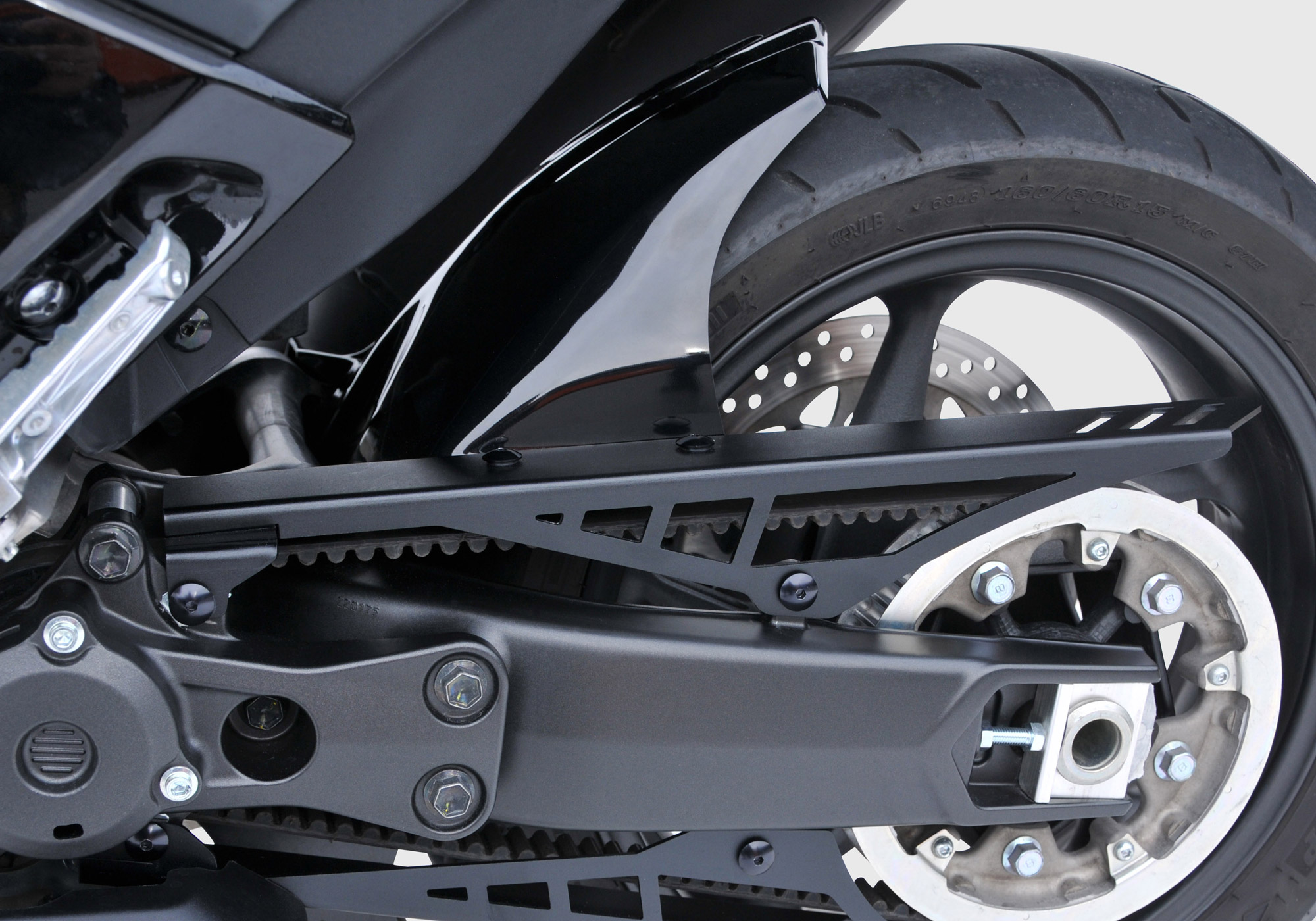 BODYSTYLE rear hugger with alu chain guard ABS plastics unpainted