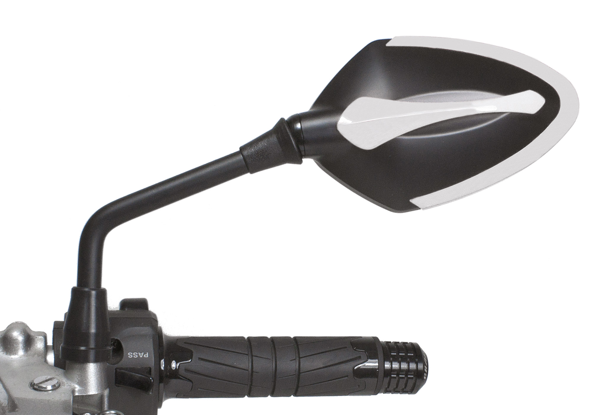 PROTECH Spiegel XR-100 Kunststoff/Spiegelglas schwarz/weiß, schwarz-weiss, schwarz-weiss