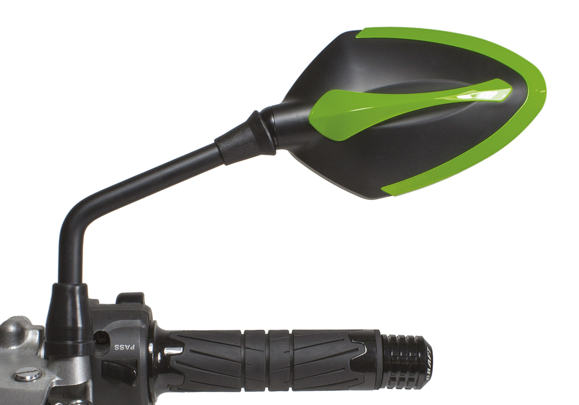 PROTECH Spiegel XR-100 Kunststoff/Spiegelglas schwarz/grün, schwarz-grün, schwarz-grün