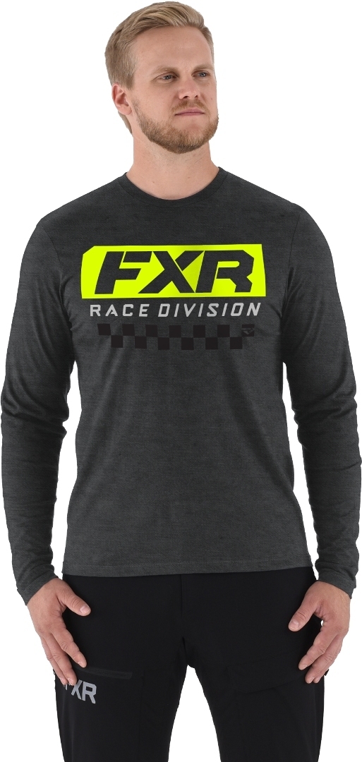 FXR Race Division Tech Lifestyle Longsleeve, grey-yellow, Size L, grey-yellow, Size L