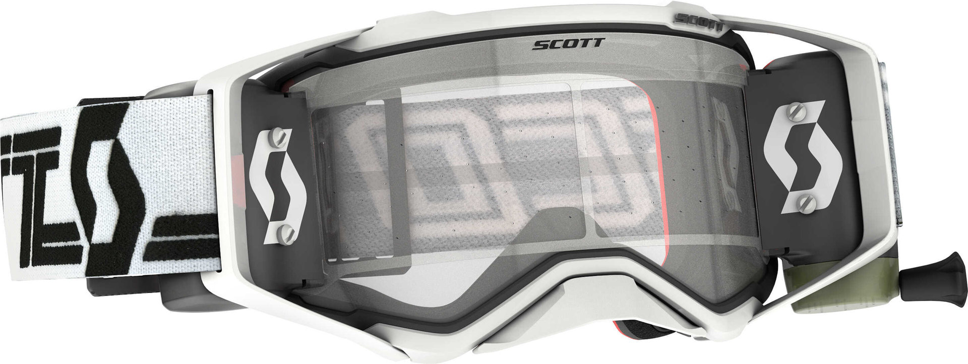 Scott Prospect Super WFS white/black Motocross Goggles, black-white, black-white, Size One Size