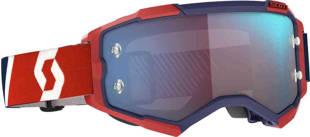 Scott Fury rot/blaue Motocross Brille