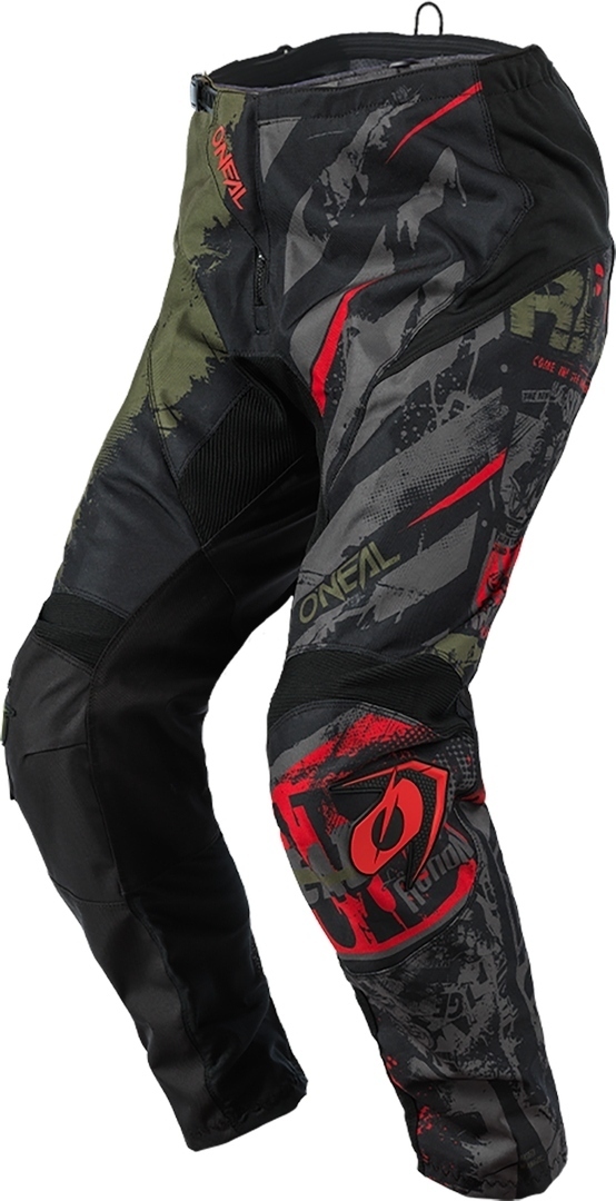 Oneal Element Ride Motorcross Broek, zwart-groen, afmeting 34