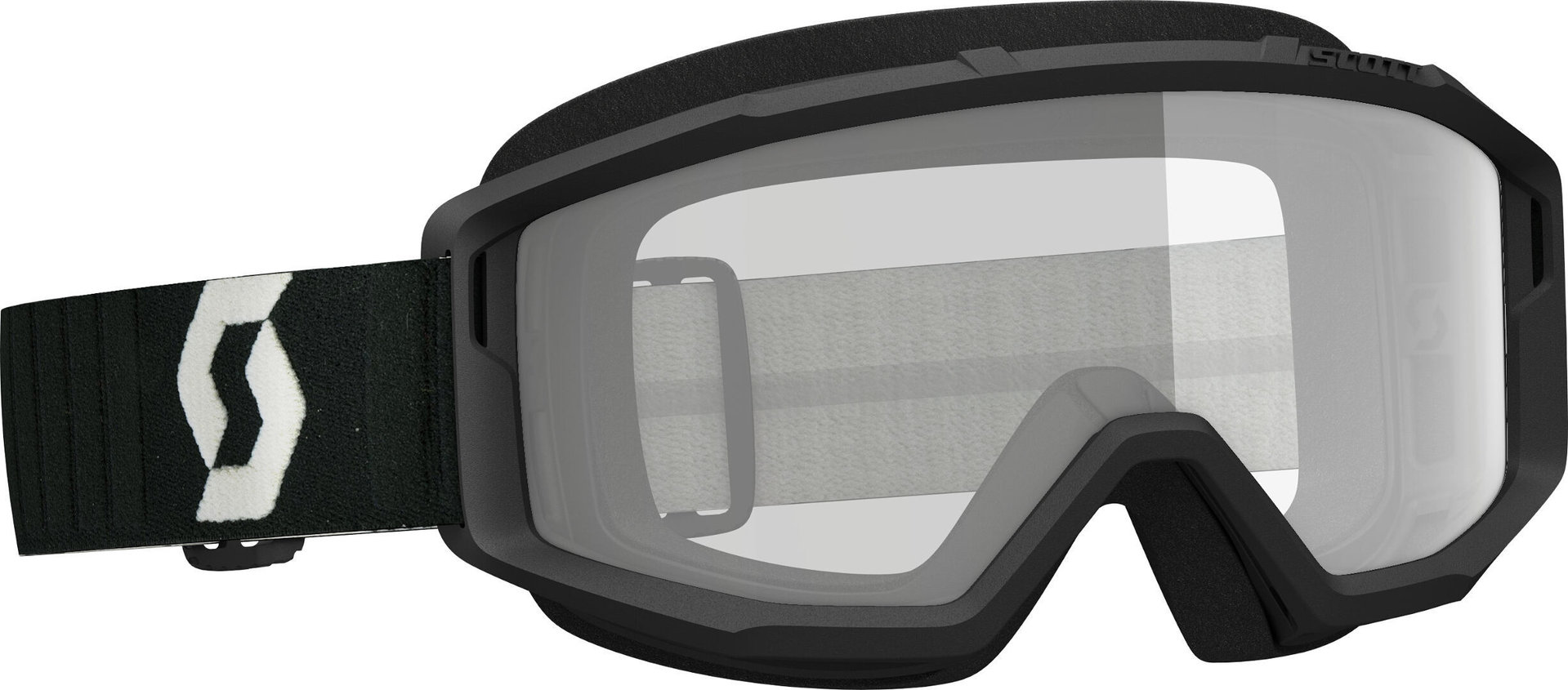Scott Primal Clear black Motocross Goggles, black, Size One Size