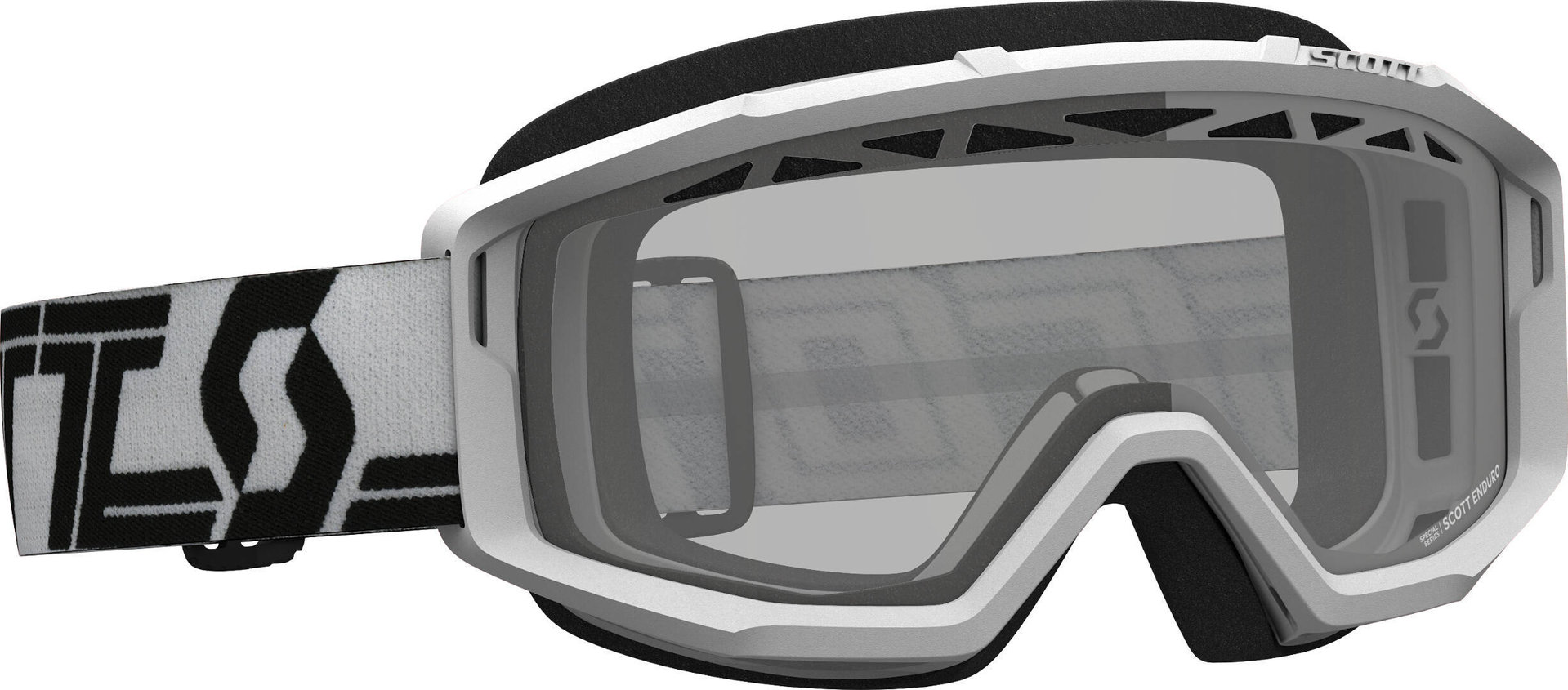 Scott Primal Enduro white/black Motocross Goggles, black-white, black-white