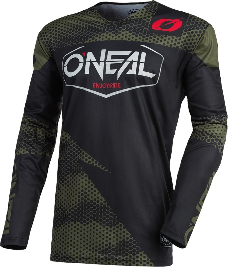 Oneal Mayhem Covert Motocross Jersey, black-green, Size S, black-green, Size S