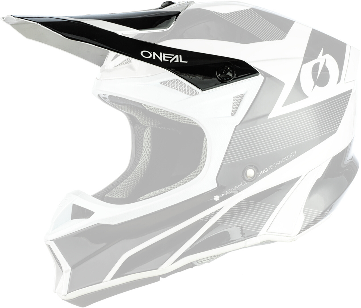 Oneal 10Series Hyperlite Compact Helmet Peak, black-white, black-white, Size One Size