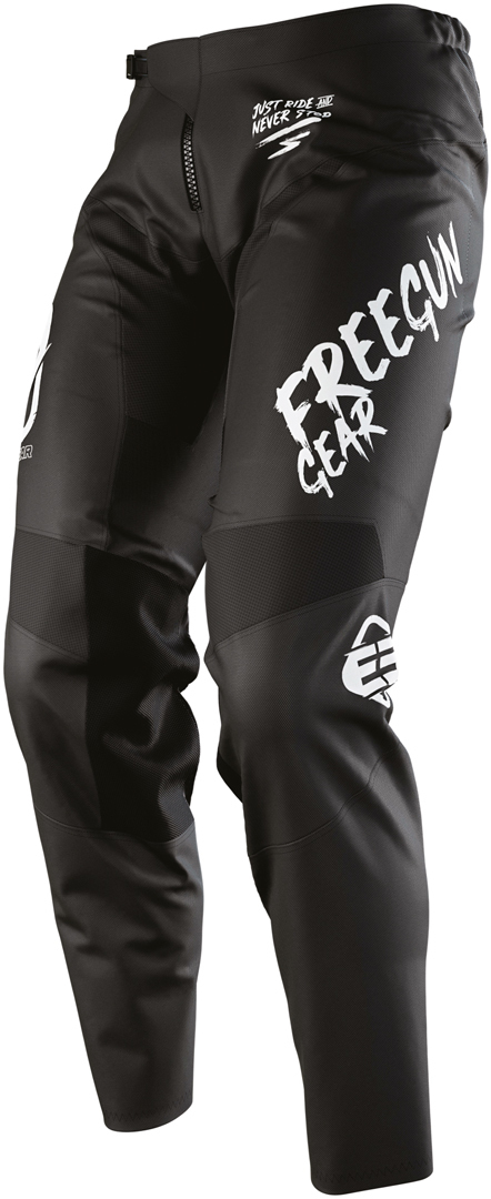 Freegun Speed Full Black Motocross Pants, Size 28, black, Size 28