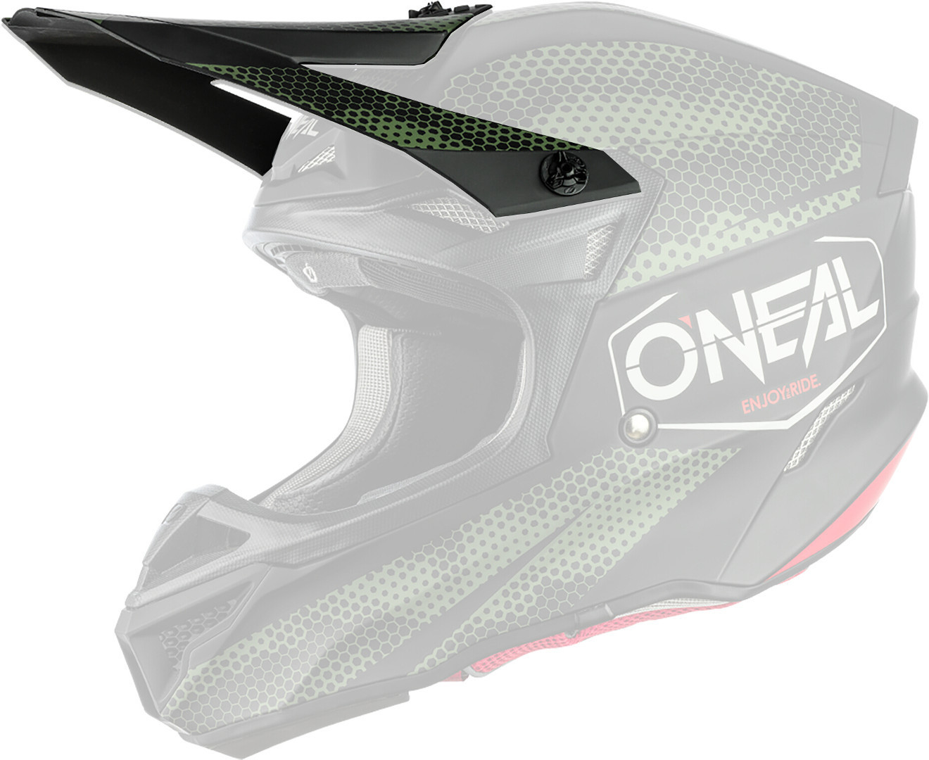 Oneal 5Series Polyacrylite Covert Helmet Peak, green, green, Size One Size