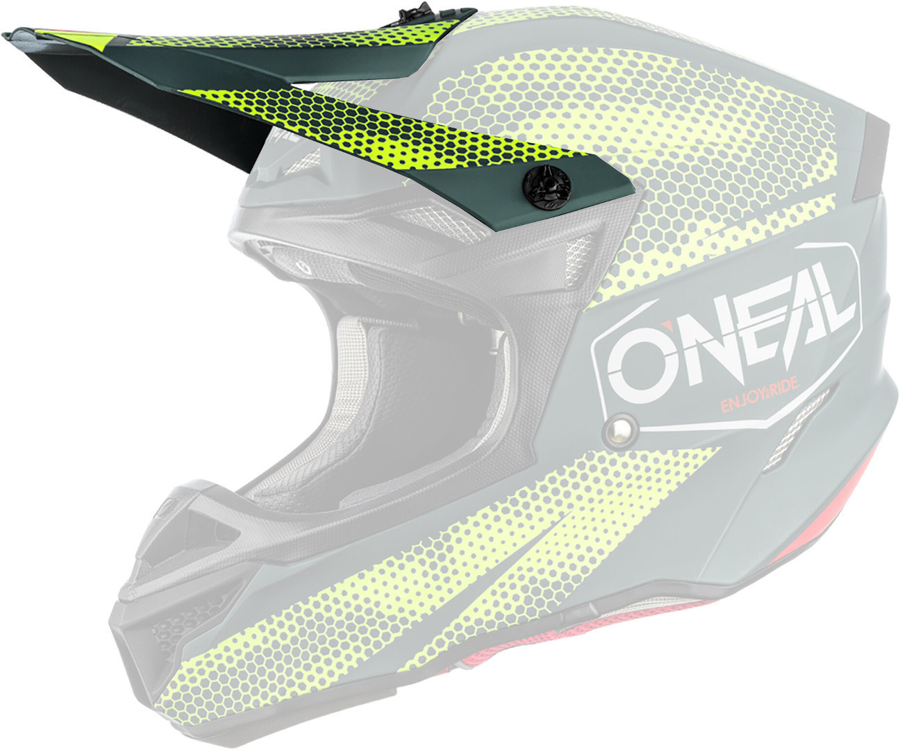 Oneal 5Series Polyacrylite Covert Helmet Peak, yellow, yellow, Size One Size