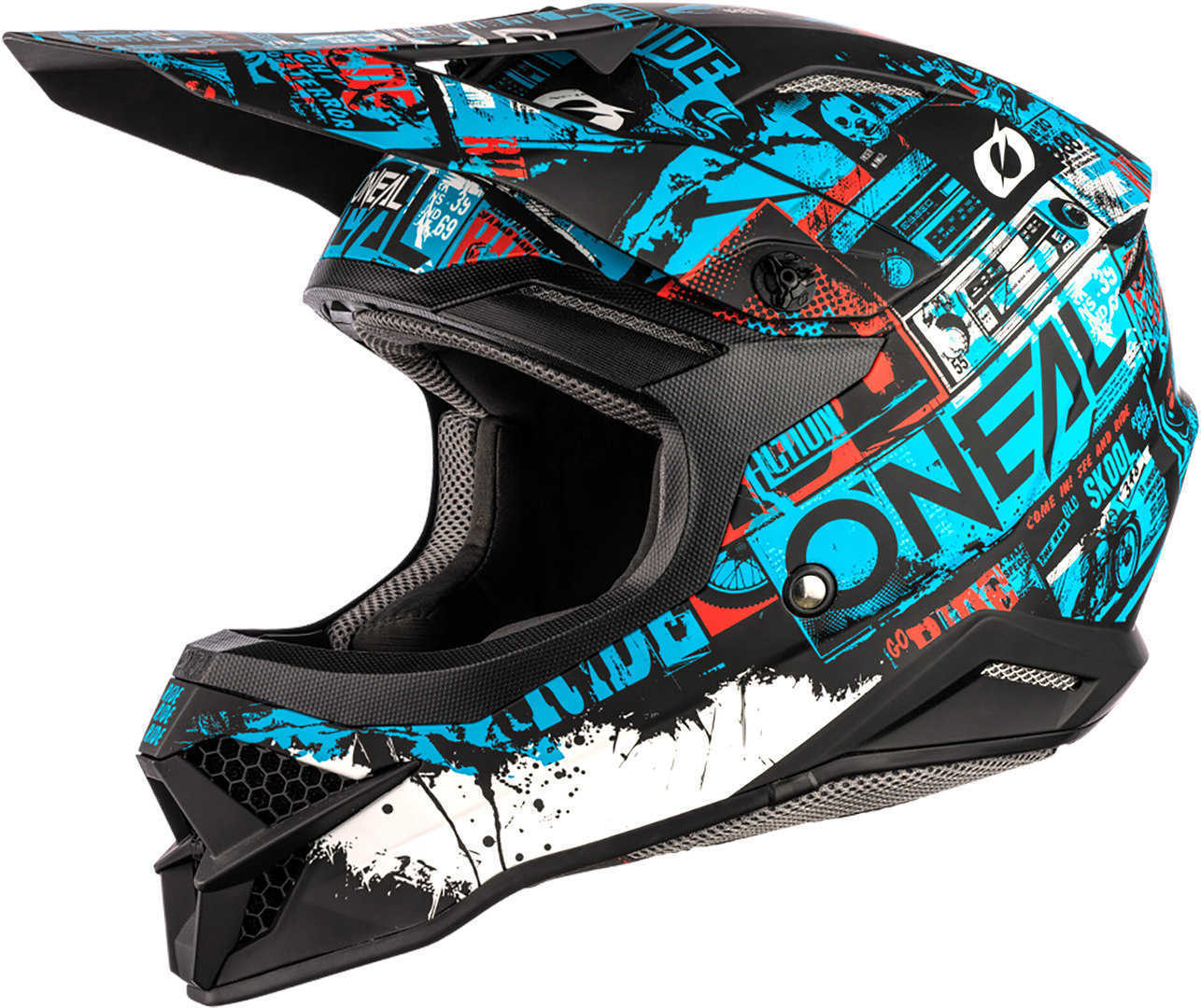 Oneal 3Series Ride Motocross Helmet, black-blue, Size XS, black-blue, Size XS