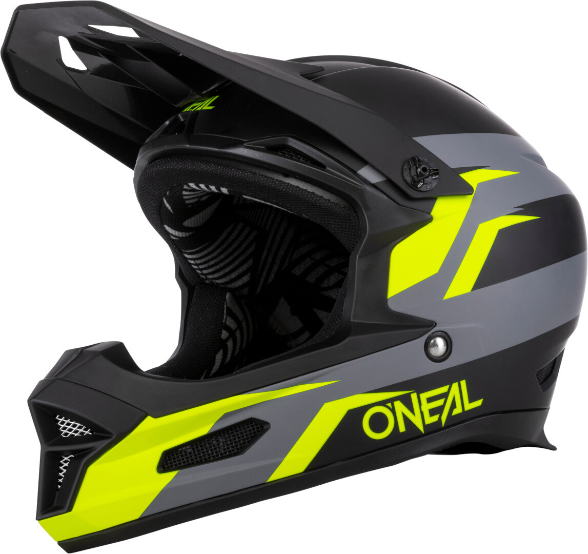 Oneal Fury Stage Casco da discesa, nero-giallo, dimensione L