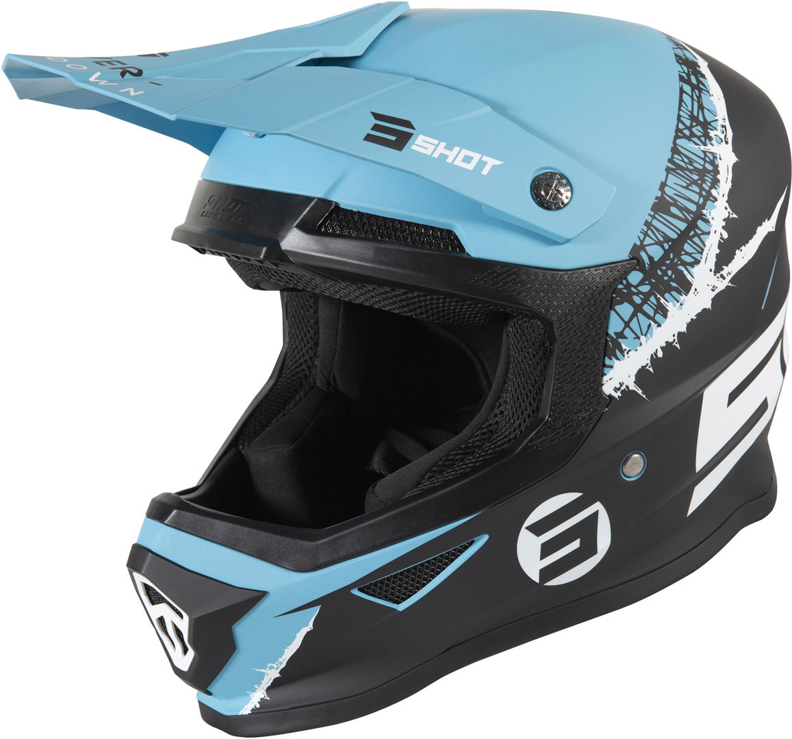 Shot Furious Storm Motocross Helmet, black-blue, Size L, black-blue, Size L