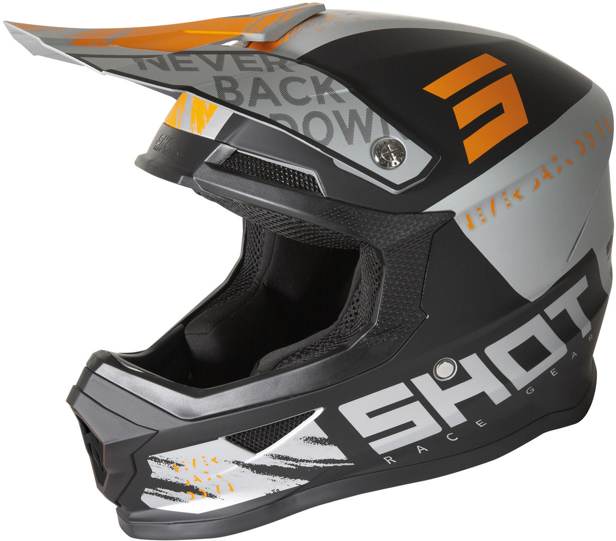 Shot Furious Draw Motocross Helmet, grey-orange, Size 2XL, grey-orange, Size 2XL