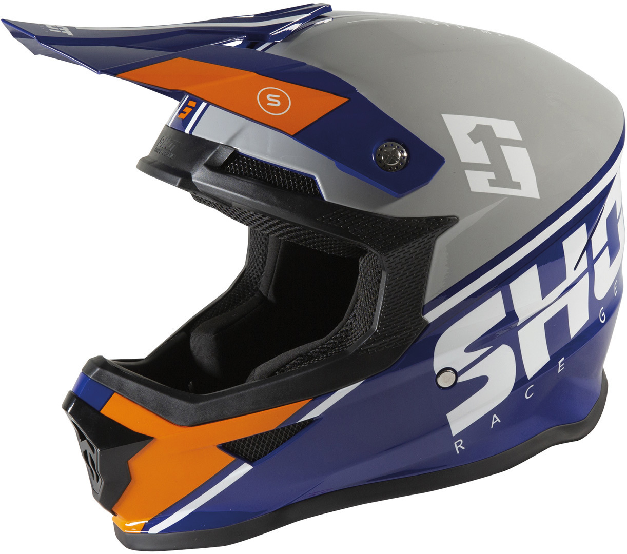 Shot Furious Spirit Motocross Helmet, grey-blue, Size S, grey-blue, Size S