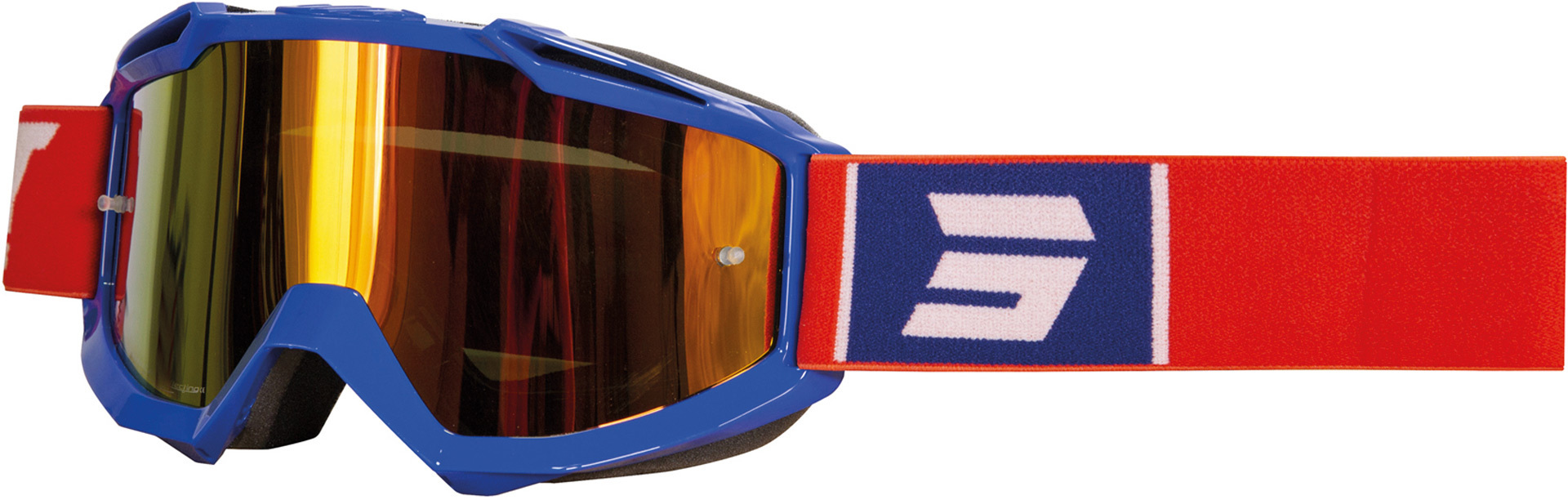Shot Iris Fashion Motocross Goggles, red-blue, red-blue, Size One Size