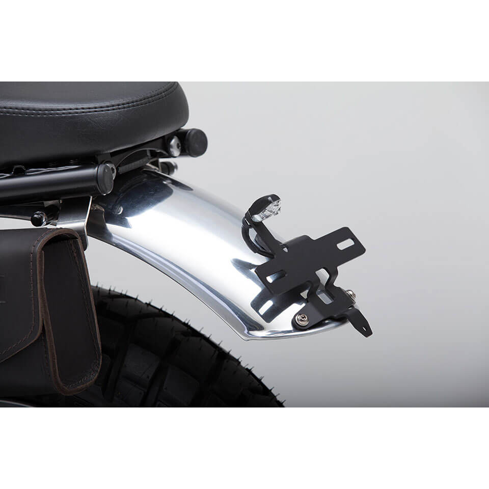 LSL Aluminium fender, rear/ Bonneville/Thruxton, silver, silver