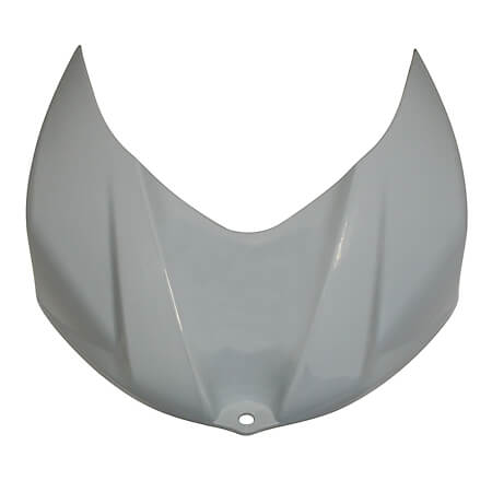 Tank cover for GSX-R 1000, 07-08, K7, white ABS unpainted, black-white-orange, black-white-orange