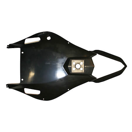 Partie inférieure arrière pour YAMAHA YZF R6, noir-blanc-orange