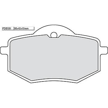 FERODO Brake lining FDB 591 P