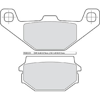 FERODO Brake lining FDB 2129 AG