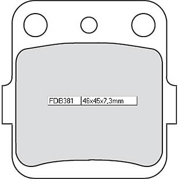 FERODO Brake lining FDB 381 EF