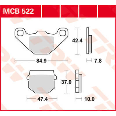TRWルーカスブレーキライニングMCB522
