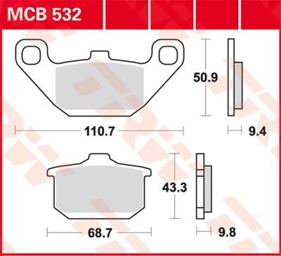 TRW Lucas Brake lining MCB532