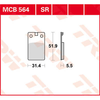 TRW Lucas Brake pad MCB564