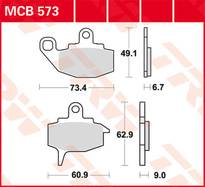 TRW Lucas Brake lining MCB573