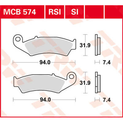 TRW Lucas Brake pad MCB574