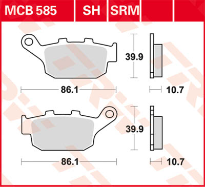 TRW Lucas Brake pad MCB585