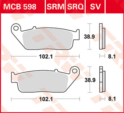 TRW 卢卡斯制动片 MCB598