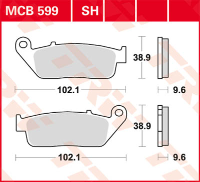 TRW Lucas Brake pad MCB599