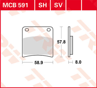 TRW Lucas Brake pad MCB591