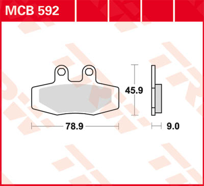 TRW Lucas Brake pad MCB592