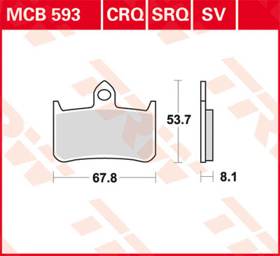 TRW Lucas Brake pad MCB593