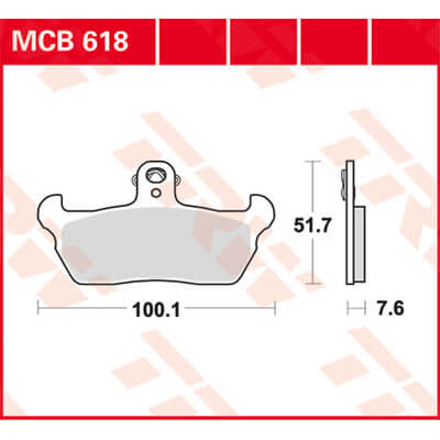 TRW Lucas Brake lining MCB618