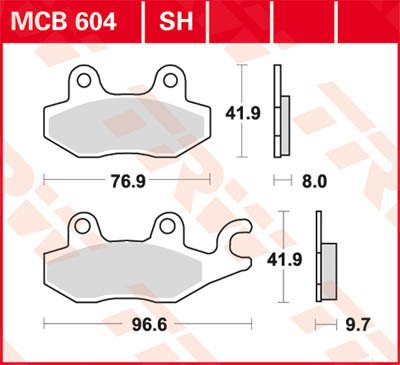 TRW Lucas Brake pad MCB604