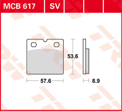 TRW Lucas Brake pad MCB617